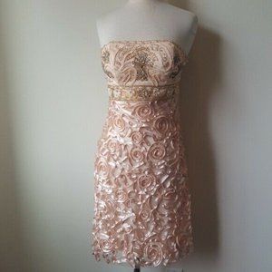 Sue Wong Cocktail Pink Petal Dress Floral